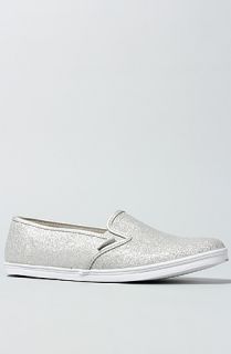 Vans Footwear The Slip On Lo Pro Sneaker in Silver Glitter  Karmaloop