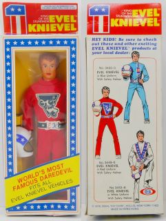 evel knievel 1976 ideal figure red suit mib