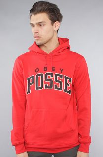 Obey The Arched Posse Hoody in Red Concrete