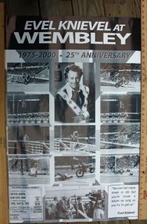 Evel Knievel Wembley 25th Anniversary Poster Mint Condition