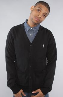 Obey The Noble Cardigan in Black Concrete