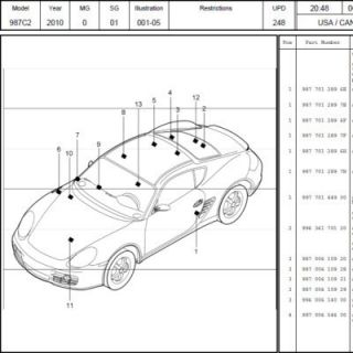 Porsche Parts Catalog 356 911 912 924 928 944 968 Boxter Cayenne