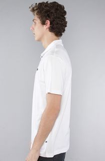 Makia The Polo Tee in White Concrete Culture