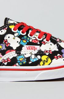 The Hello Kitty Authentic Lo Pro Sneaker in Black and Red Multi