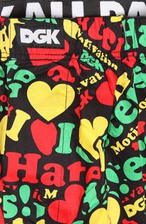 DGK The Haters Collage Boxers in Rasta
