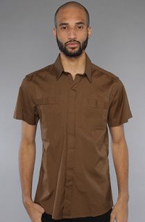 Grindstone Universal Brown Short Sleeve Button Up