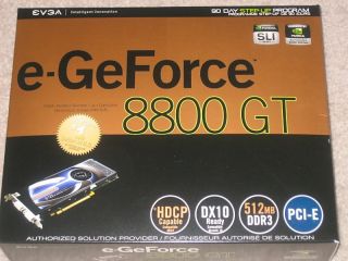 EVGA NVIDIA GeForce 8800 GT Graphics Card SLI Ready 512MB 512P3N801AR