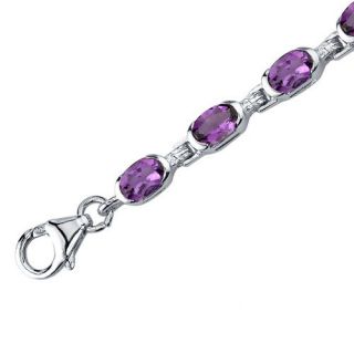Oravo Exceptionally Stunning Oval Shaped Gemstone Bracelet in Sterling