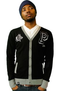 Peoples Republic of Clothing The Woof Cardigan in Black and Grey
