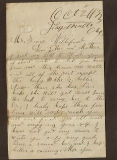 1893 Letter Fayetteville North Carolina WILLIFORD Culbreth