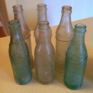 Old Antique Soda Bottles Lot of 6 HONOLULU HAWAII