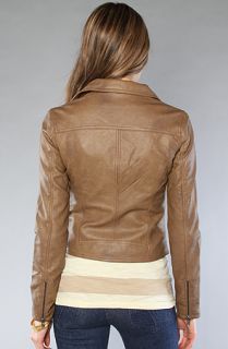 Obey The Trespassing Moto Jacket in Tan