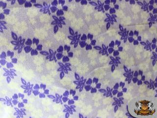 Fleece Printed Purple Silhoutte Fabric Sold by The Yard