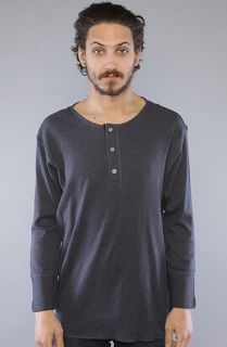 RVCA The Rambler Henley in Dark Navy Heather