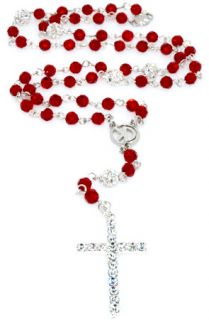 Rosaries 6mm Siam Red Swarovski Crystal Rosary