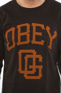 Obey The Gigantes Jersey in Black Concrete