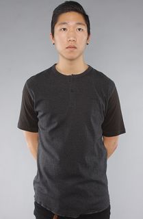 Brixton The Lewis Henley in Charcoal Black