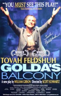 Bway Goldas Balcony Tovah Feldshuh Signed Windowcard