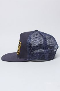 Obey The Stout Trucker Snapback in Dusty Navy