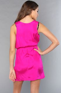 Blaque Label The Silk Drape Dress in Fuchsia