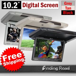  10 2 Digital Screen Car Flip Down Overhead Roof Monitor IR Transmit E9