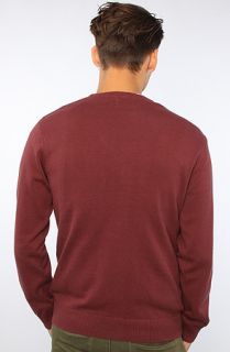 Obey The Noble Cardigan in Oxblood Concrete