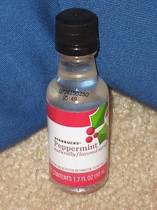Starbucks Peppermint Flavored Syrup 1 7 Bottle