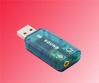 USB 2 0 External Sound Card 3D 5 1 Audio Adapter for PC