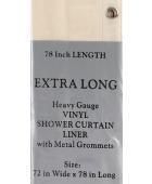 Extra Long Heavy Vinyl Shower Curtain Liner 84 Beige