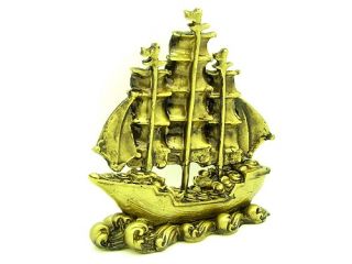 Feng Shui Wealth Ship with Gold Ingots & Coins Brings Abundance Money