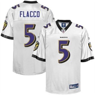 Baltimore Ravens Reebok Joe Flacco White Replica Jersey sz Small