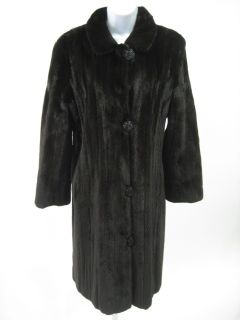 you are bidding on a new jacques ferber long black mink fur coat size