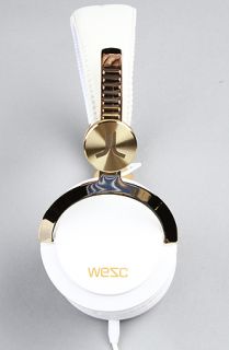 WeSC The Bassoon Golden Headphones in White
