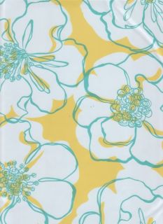 Floral Vinyl Patio Umbrellatablecloth Hole Zipper Yellow White Blue