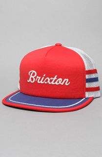 Brixton The Pilsner Trucker Cap in Red White Blue