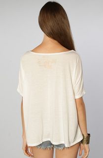 RVCA The Lotus Lux Scoopneck Tee in Natural