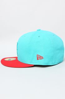 HUF The Vintage H New Era Cap in Teal Red