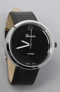 Accessories Boutique The Classic Large Face Watch in Black and Silver