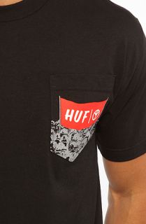 HUF The Protest Pocket Tee in Black Concrete