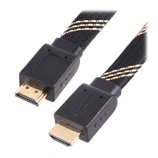 5FT 1.5M 1080P 1.3B HDMI To HDMI Flat Gold Cable For PS3 HDTV