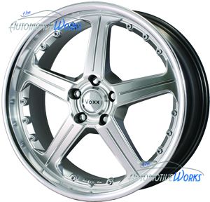 19x8.5 Voxx Ferraro 5x114.3 5x4.5 +40mm Hyper Silver Wheels Rims Inch