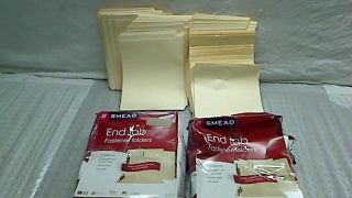 Set of 2 Smead End Tab Fastener File Folders Letter Size Straight Cut