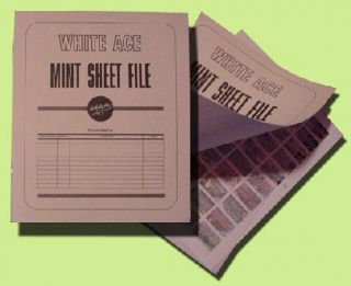 White Ace Mint Sheet File Holds 32 Sheets