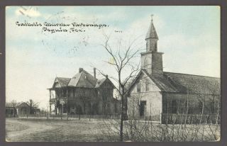 1912 Postcard Church Sequin TX CU Williams