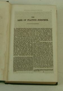 Flavius Josephus Works 1856 Antique Book Will Whiston