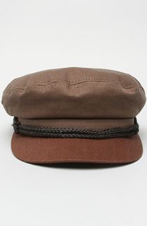 Brixton The Fiddler Hat in Charcoal and Brown Bill