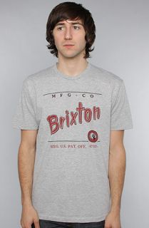 Brixton The Boundary Tee in Heather Grey