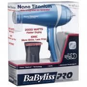 Babyliss Pro Nano Titanium 2000 Watt Lightweight Ionic Blow Dryer Hair