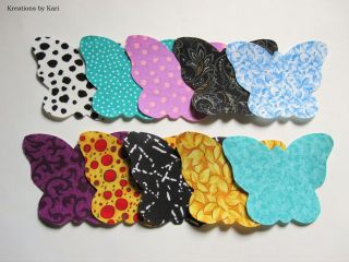 Butterfly Assortment Iron on Fabric Appliques