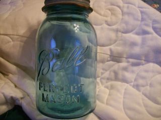 Lucky Number 13 Blue Mason Jar RARE Find Has Lid Seal